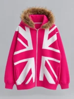 Pink Zip-Up Hoodie