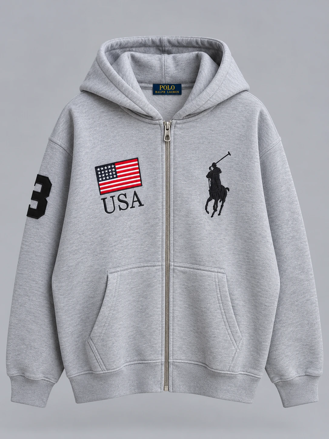 ChatGPT Image Sep 28, 2026, 04_11_06 AM_result U.S POLO Grey Zip-Up Hoodie - Image 1