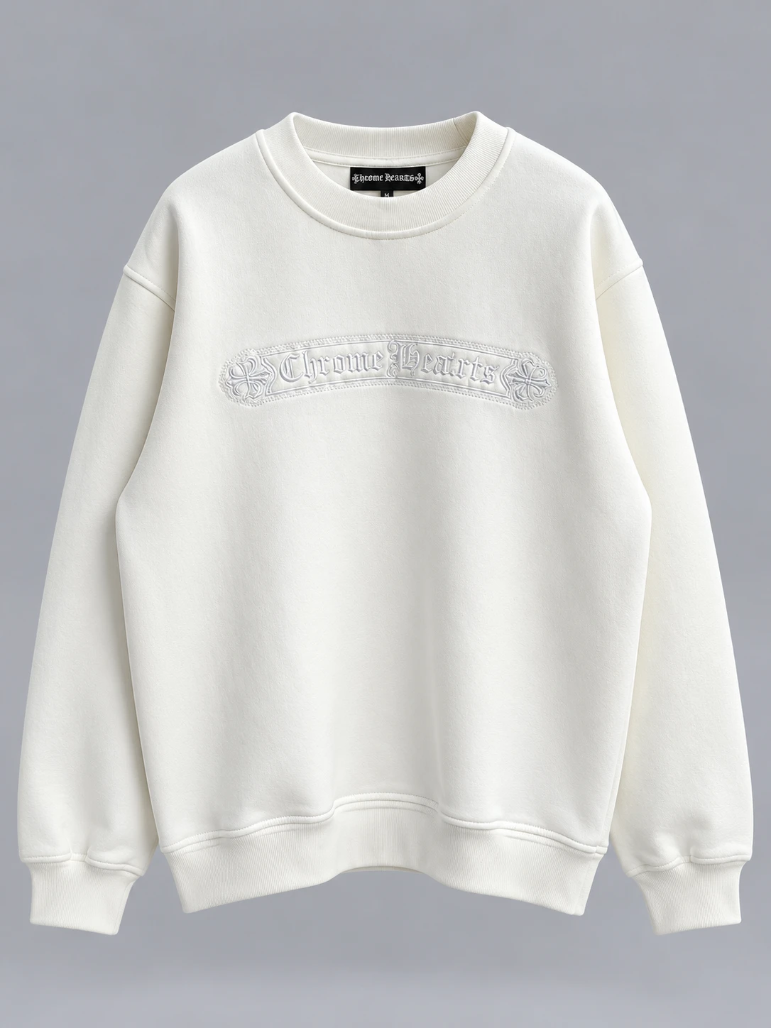 ChatGPT Image Sep 28, 2026, 04_11_45 AM_result Chrome Hearts White Crew Neck Sweatshirt - Image 1