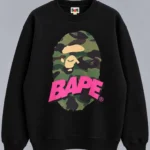 BAPE Black Crew Neck Sweatshirt