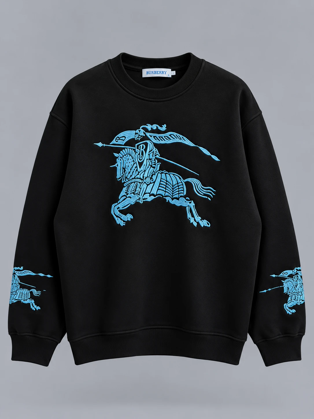 ChatGPT Image Sep 28, 2026, 04_13_05 AM_result BURBERRY Black Crew Neck Sweatshirt - Image 1
