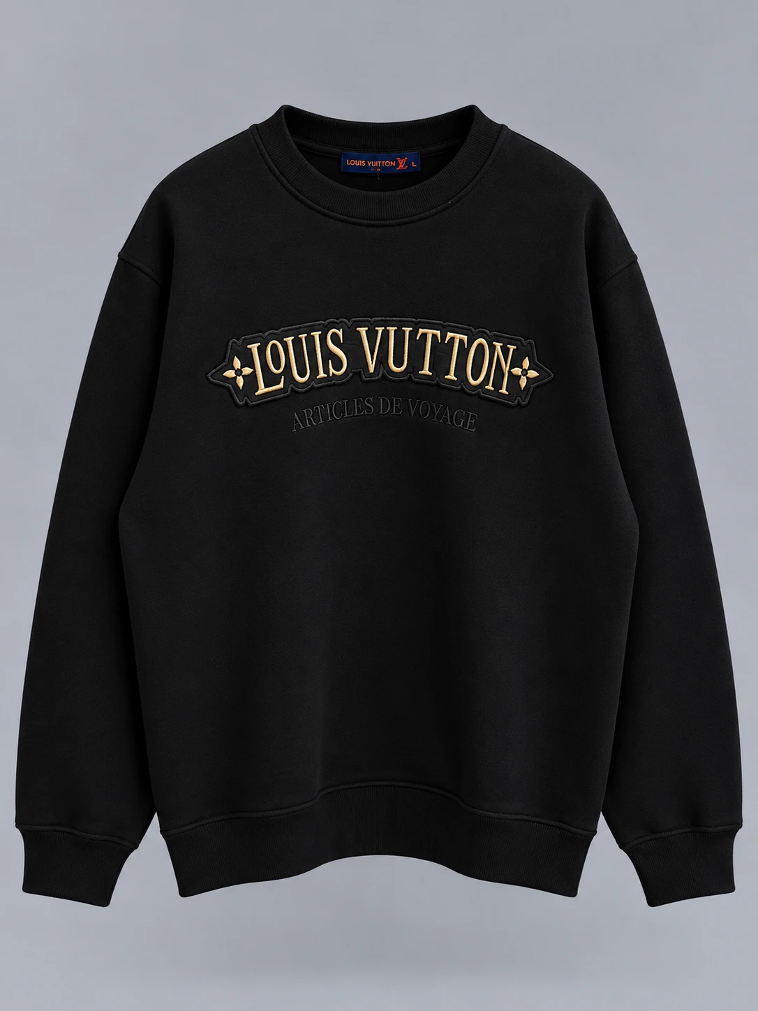 ChatGPT Image Sep 28, 2026, 04_13_21 AM_result L.V Black Crew Neck Sweatshirt - Image 1
