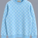 GUCCI Baby Blue Crew Neck Sweatshirt