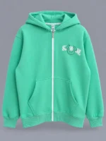 TRUE RELIGION Green Zip-Up Hoodie
