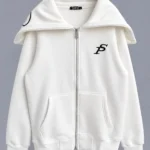 PROGETTO SERIO White Zip-Up Hoodie