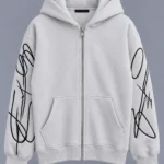 O Grey Zip-Up Hoodie