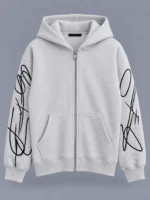 O Grey Zip-Up Hoodie