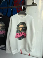 BAPE White Crew Neck Sweatshirt - Image 3