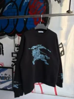 BURBERRY Black Crew Neck Sweatshirt - Image 2