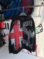 A.E Black Zip-Up Hoodie - Image 3