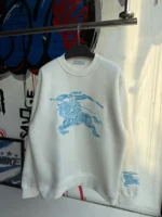 BURBERRY White Crew Neck Sweatshirt - Image 4