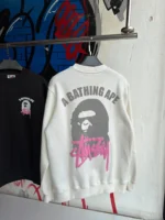 BAPE White Crew Neck Sweatshirt - Image 2