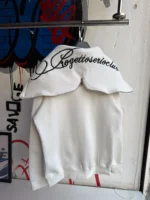 PROGETTO SERIO White Zip-Up Hoodie - Image 4