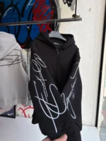 O Black Zip-Up Hoodie - Image 3