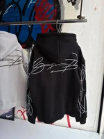 O Black Zip-Up Hoodie - Image 2