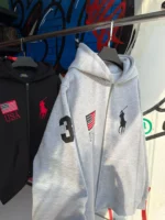 U.S POLO Grey Zip-Up Hoodie - Image 4