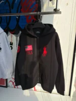 U.S POLO Black Zip-Up Hoodie - Image 2