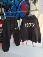 ESSENTIALS Black Tracksuit - Image 2