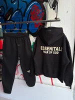 ESSENTIALS Black Tracksuit - Image 5