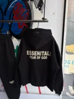 ESSENTIALS Black Tracksuit - Image 2