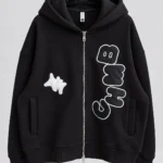 Locally Zip-Up Black Hoodie
