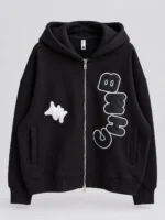 Locally Zip-Up Black Hoodie