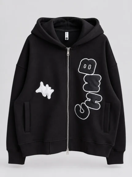 Locally Zip-Up Black Hoodie